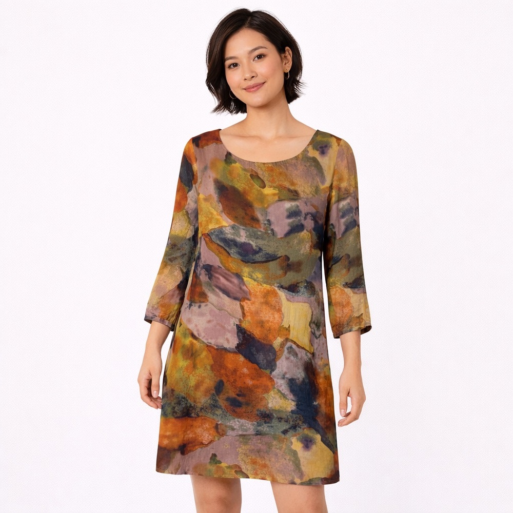 Maeve Abstract Print Lined Shift Dress | Size XS | Long Sleeve | NWOT